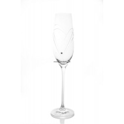 Сватбени чаши за шампанско с камъни Swarovski 210мл - 2 броя BOHEMIA