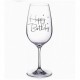 Чаша за вино Happy Birthday с камъни Swarovski, 570 мл